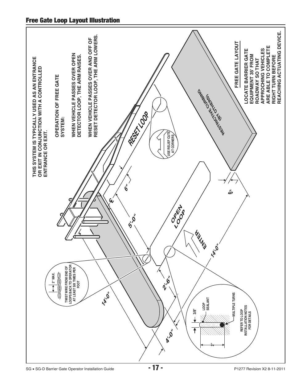 Free gate loop layout illustration | Controlled Products Systems Group SG-TB-25-211 User Manual | Page 19 / 28