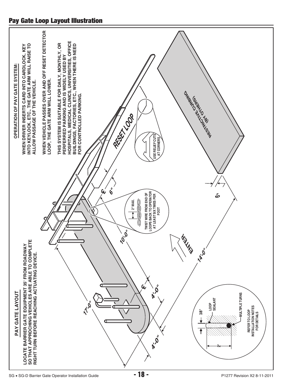 Pay gate loop layout illustration | Controlled Products Systems Group SG-TB-25-211 User Manual | Page 20 / 28