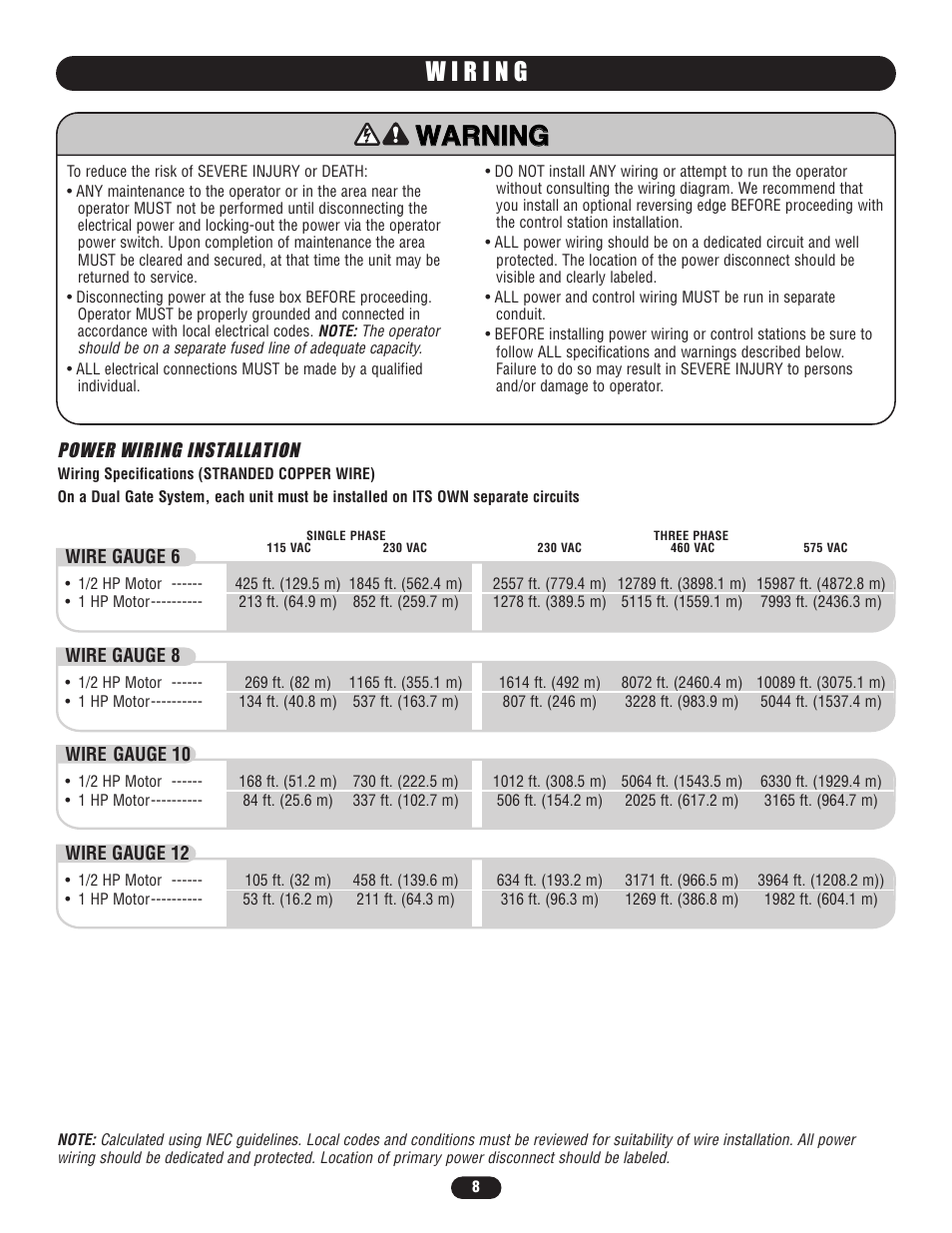 Wiring | Controlled Products Systems Group SL5755021G3 User Manual | Page 8 / 40