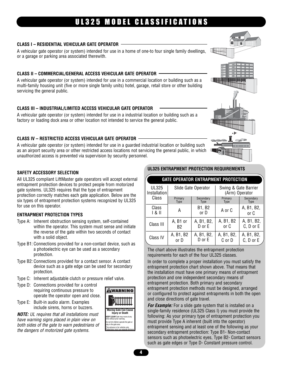 Ul325 model classifications | Controlled Products Systems Group SL58510011G3 User Manual | Page 4 / 40
