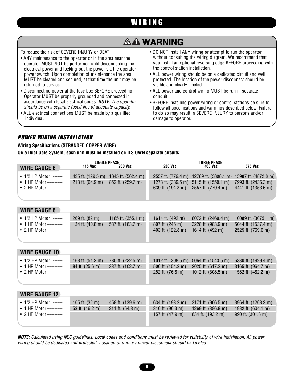 Wiring | Controlled Products Systems Group SL58510011G3 User Manual | Page 8 / 40