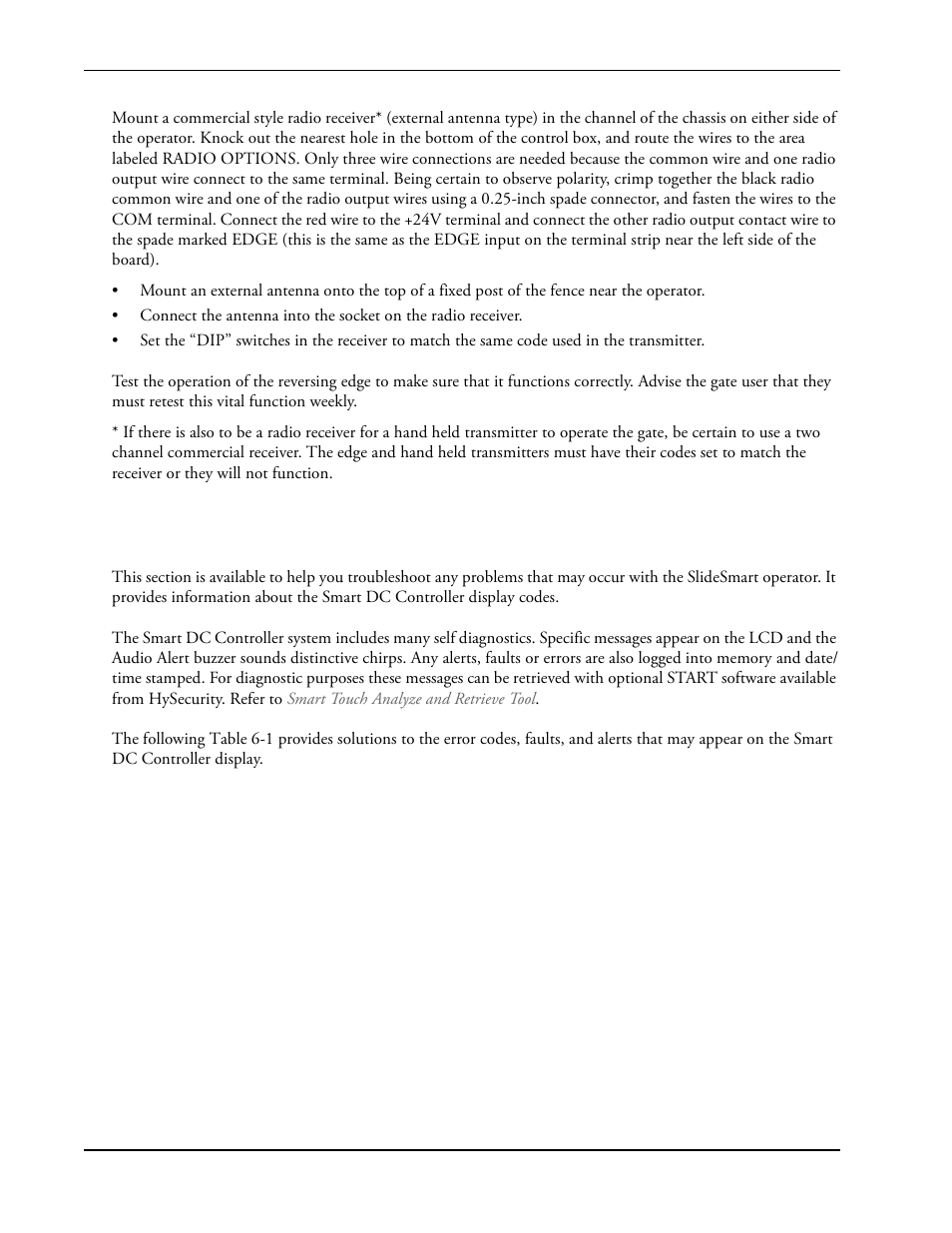 Mart, Dc c, Ontroller | Roubleshooting, Smart dc controller troubleshooting | Controlled Products Systems Group SLIDESMART DC 10F User Manual | Page 114 / 148