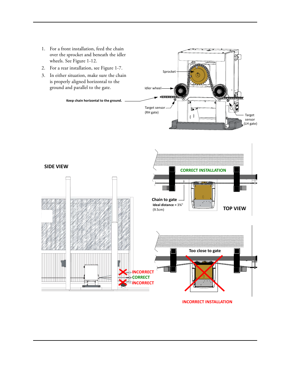 Aligning the chain -9, Aligning the chain | Controlled Products Systems Group SLIDESMART DC 10F User Manual | Page 31 / 148
