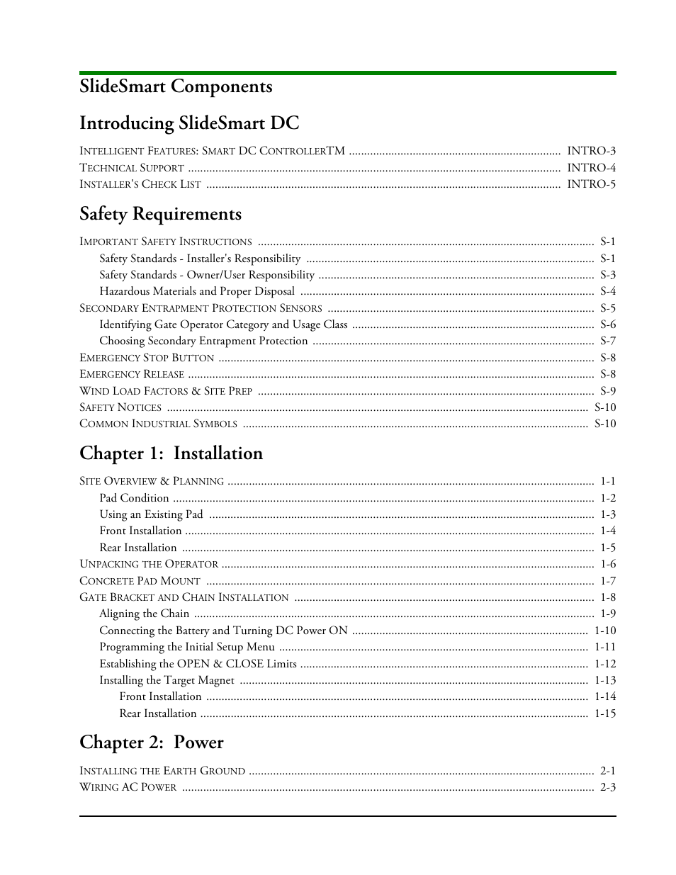 Controlled Products Systems Group SLIDESMART DC 10F User Manual | Page 5 / 148