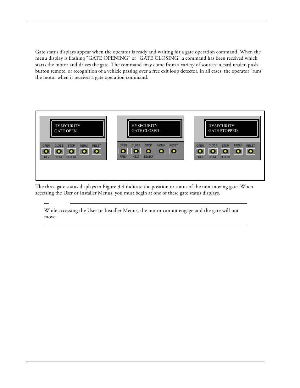 Understanding gate status displays -4, Run mode, Understanding gate status displays | Controlled Products Systems Group SLIDESMART DC 10F User Manual | Page 56 / 148