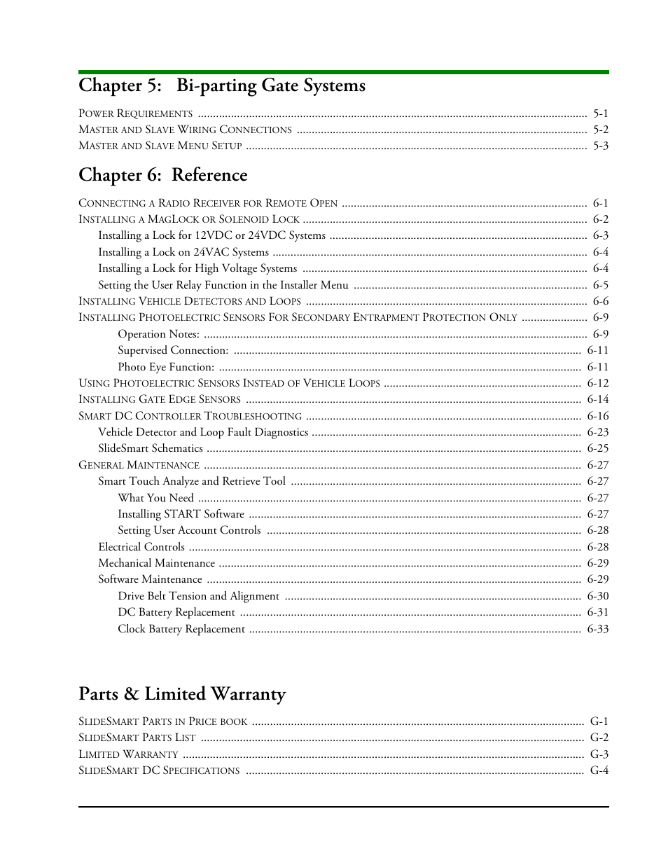 Controlled Products Systems Group SLIDESMART DC 10F User Manual | Page 7 / 148