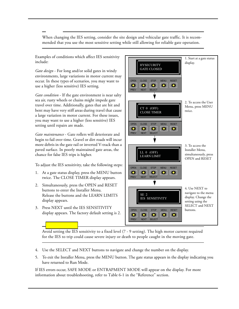 Caution | Controlled Products Systems Group SLIDESMART DC 10F User Manual | Page 71 / 148