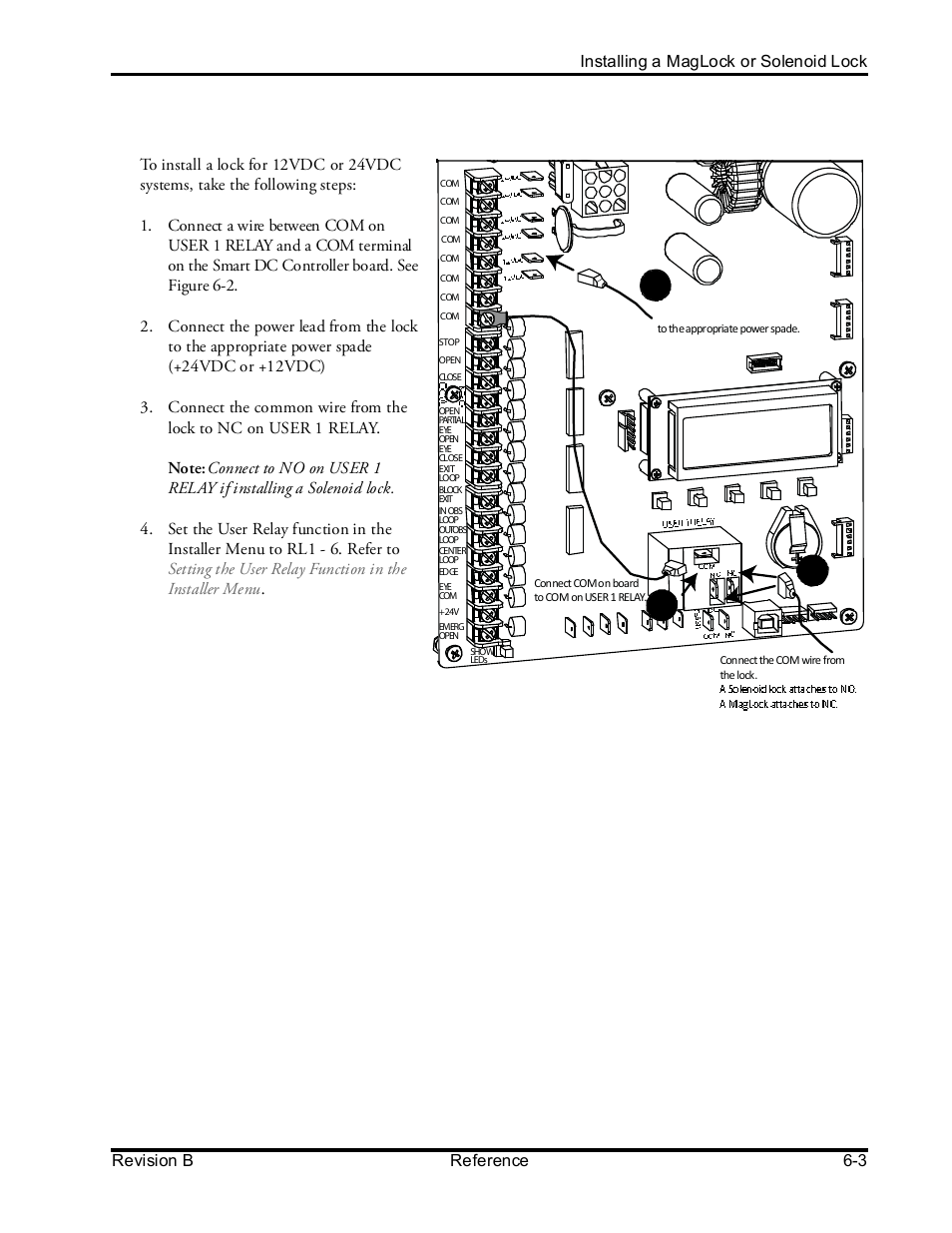 Installing a lock for 12vdc or 24vdc systems | Controlled Products Systems Group SLIDESMART DCS 10F User Manual | Page 101 / 142