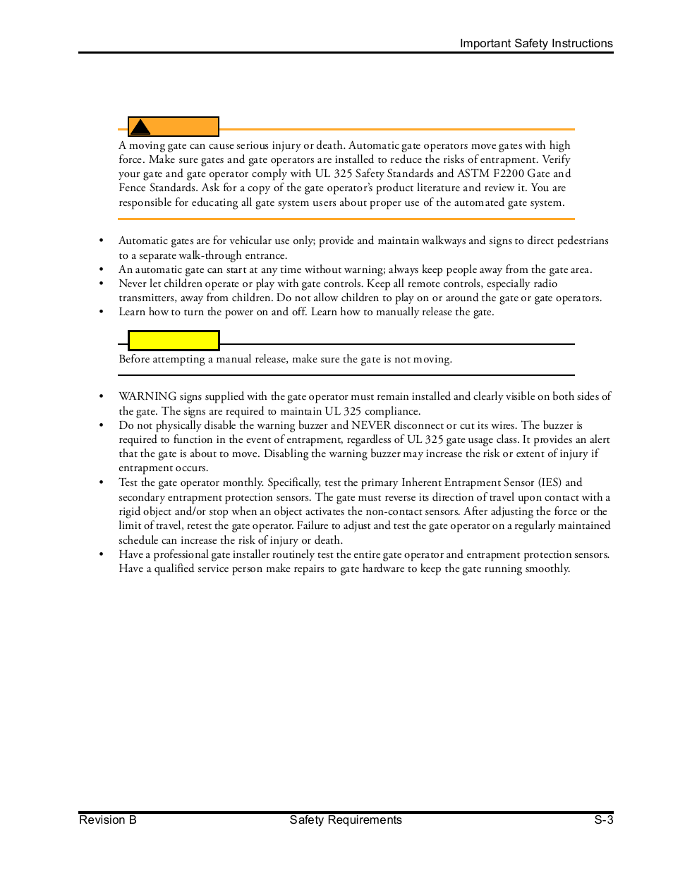 Safety standards - owner/user responsibility | Controlled Products Systems Group SLIDESMART DCS 10F User Manual | Page 15 / 142