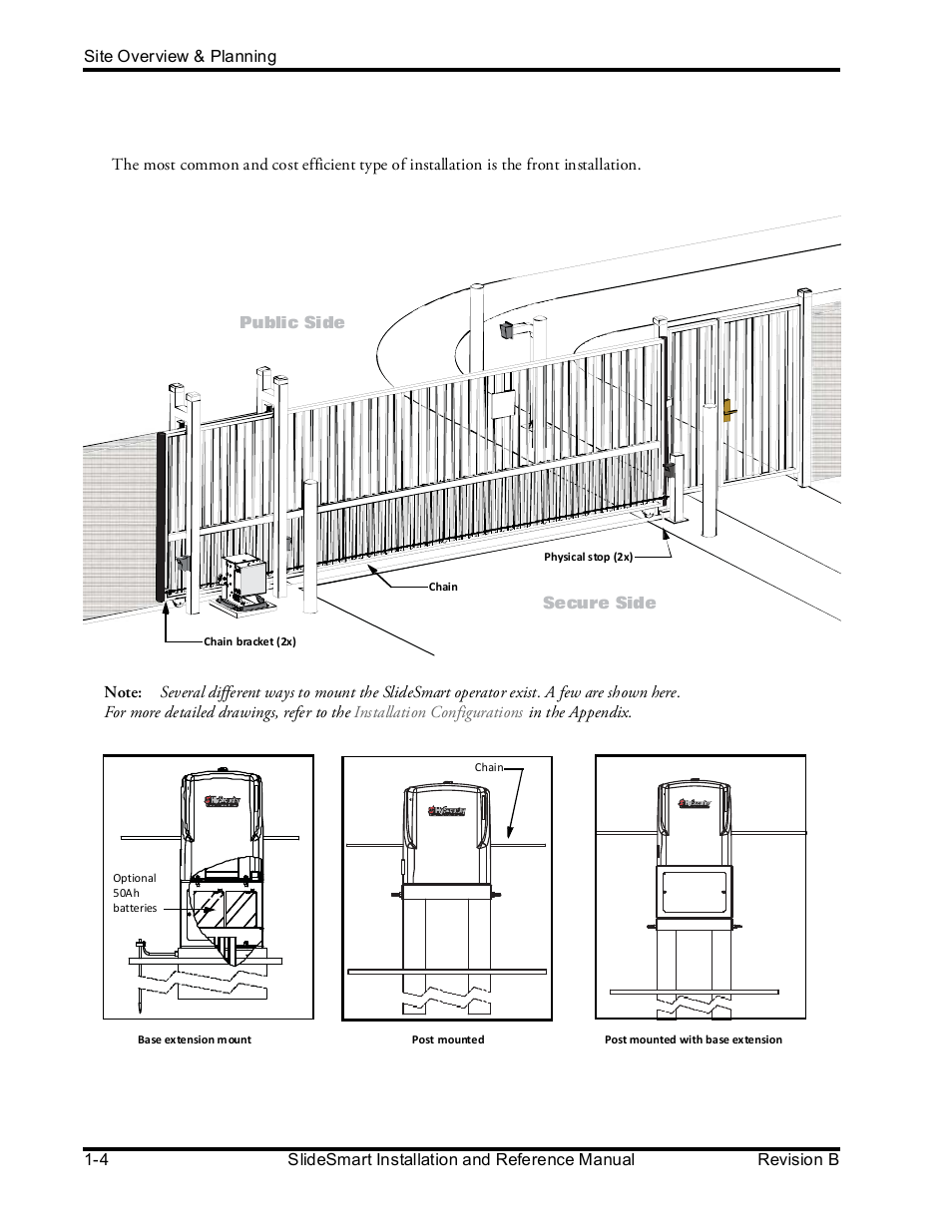 Front installation | Controlled Products Systems Group SLIDESMART DCS 10F User Manual | Page 26 / 142