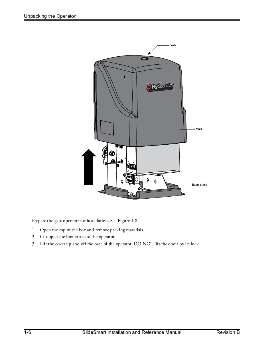 Npacking the, Perator | Controlled Products Systems Group SLIDESMART DCS 10F User Manual | Page 28 / 142