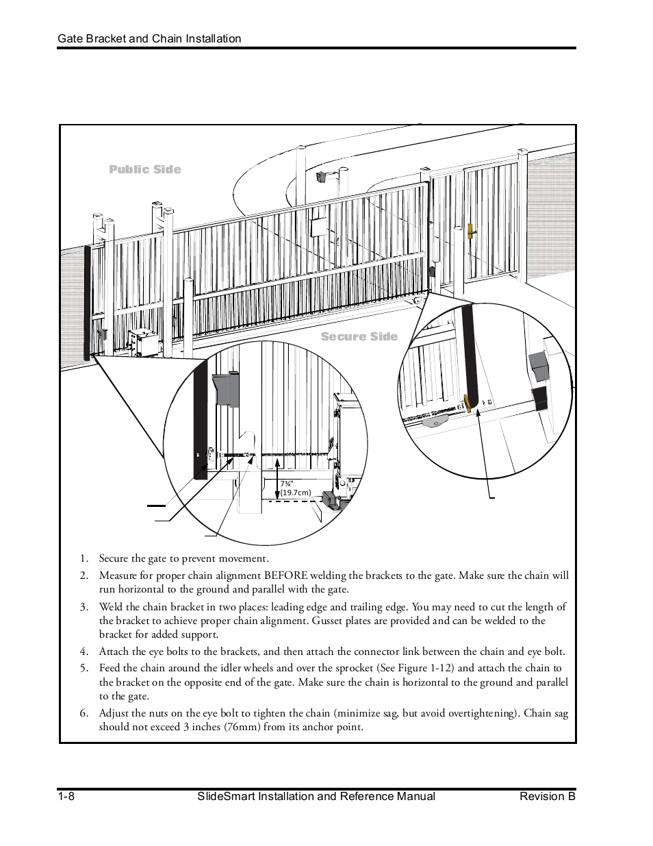 Racket and, Hain, Nstallation | Controlled Products Systems Group SLIDESMART DCS 10F User Manual | Page 30 / 142