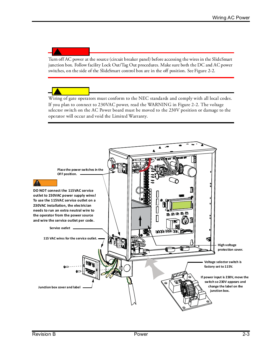 Ac p, Iring, Ower | Controlled Products Systems Group SLIDESMART DCS 10F User Manual | Page 41 / 142