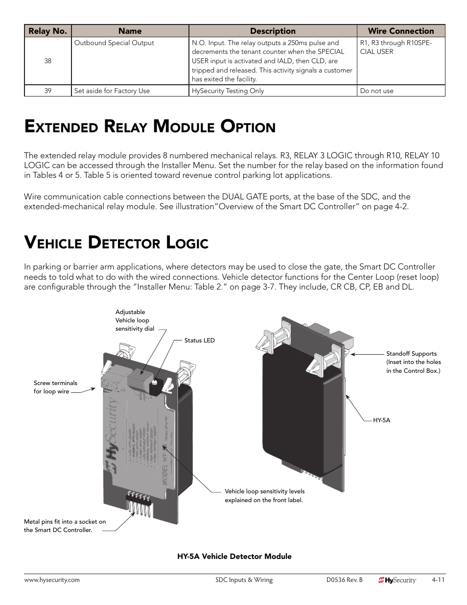 Xtended, Elay, Odule | Ption, Ehicle, Etector, Ogic | Controlled Products Systems Group STRONGARMPARK DC 10 User Manual | Page 51 / 78