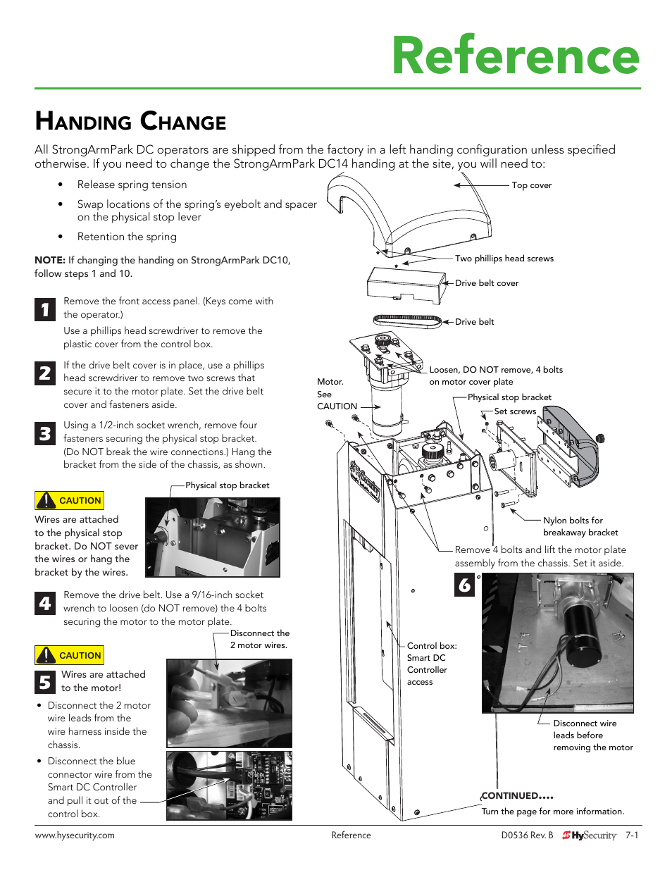 Reference, Anding, Hange | Controlled Products Systems Group STRONGARMPARK DC 10 User Manual | Page 73 / 78