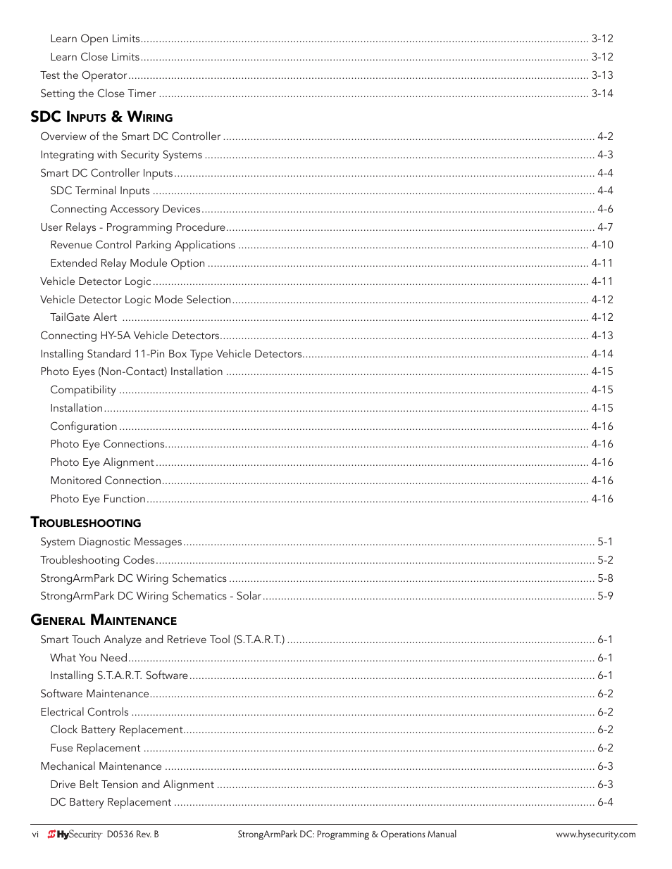 Sdc i | Controlled Products Systems Group STRONGARMPARK DC 10 User Manual | Page 8 / 78