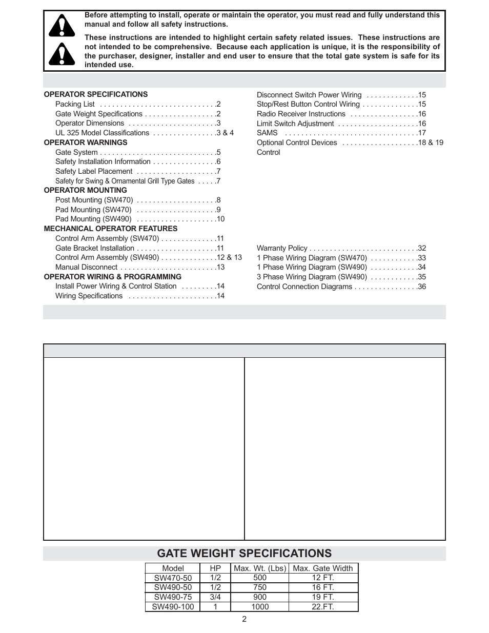 Controlled Products Systems Group SW4705011G3 User Manual | Page 2 / 36