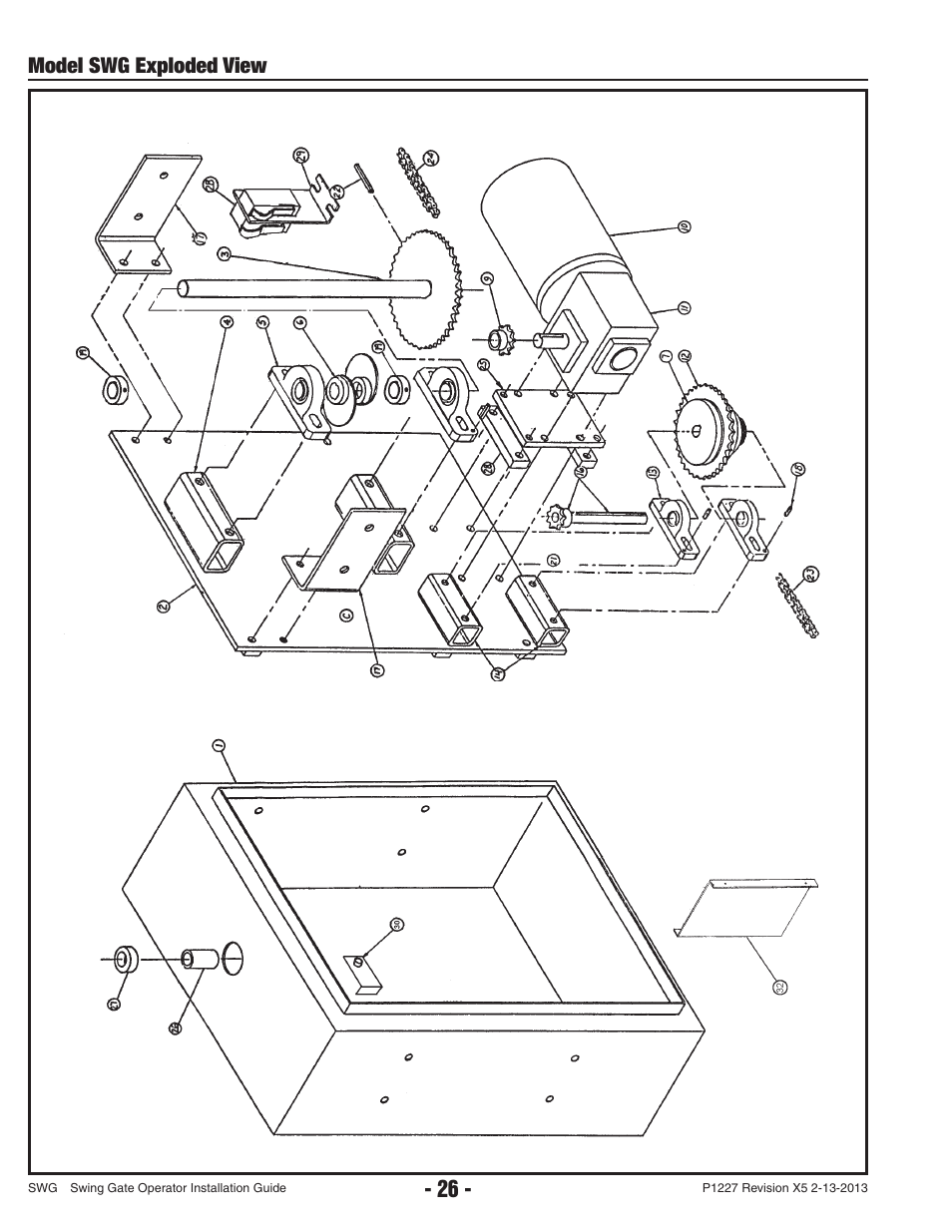 Model swg exploded view | Controlled Products Systems Group SWG-111 User Manual | Page 28 / 34