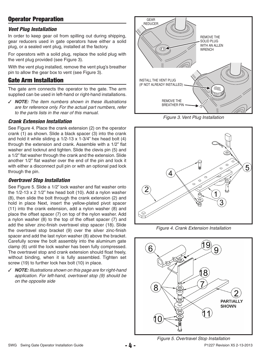 Operator preparation, Gate arm installation | Controlled Products Systems Group SWG-111 User Manual | Page 6 / 34