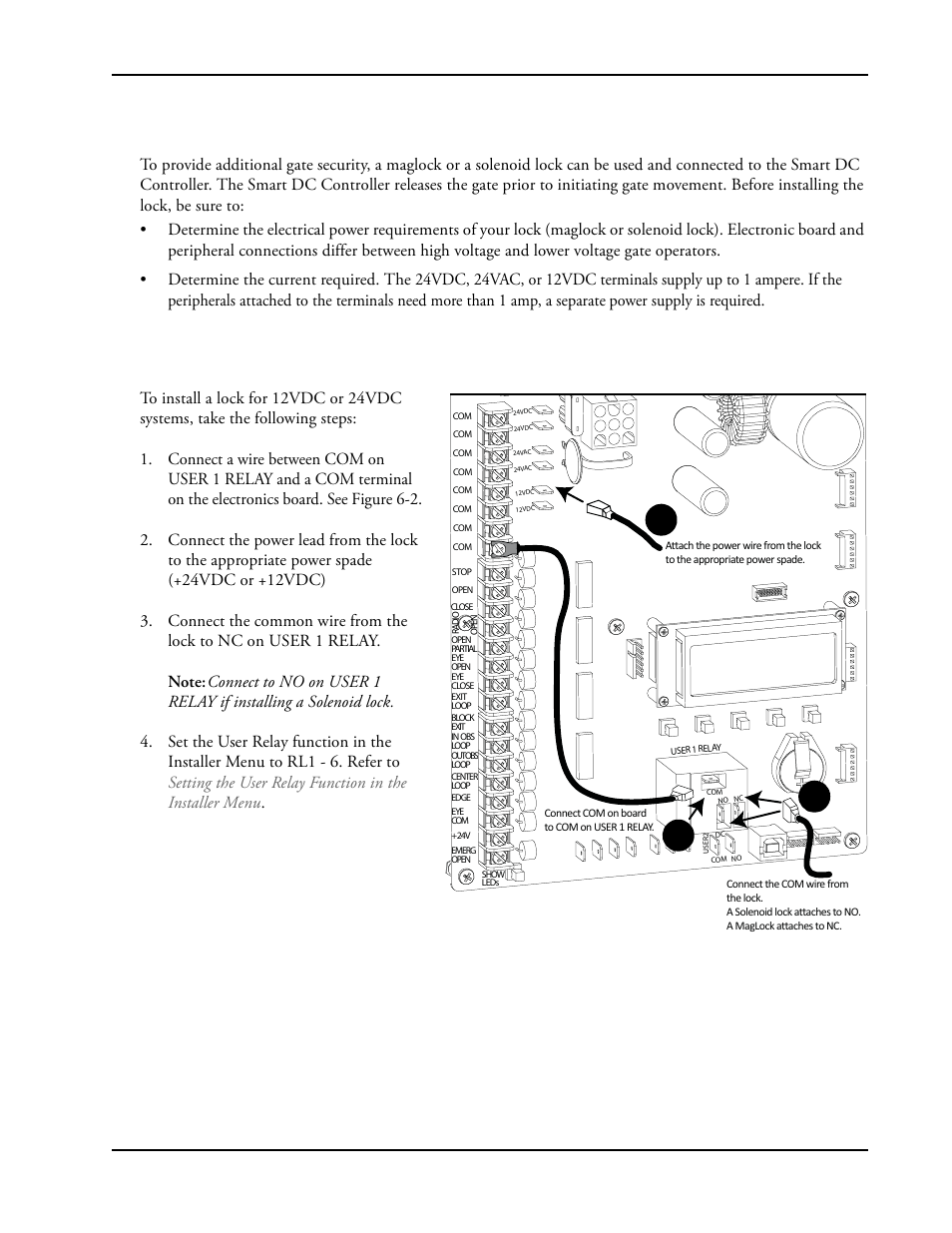 Nstalling, Olenoid, Installing a lock for 12vdc or 24vdc systems -3 | Installing a lock for 12vdc or 24vdc systems | Controlled Products Systems Group SWINGSMART DC 20 User Manual | Page 101 / 136