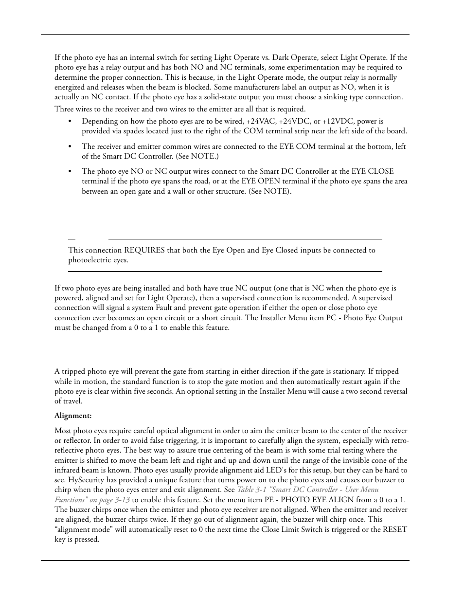 Supervised connection: -12 photo eye function: -12 | Controlled Products Systems Group SWINGSMART DC 20 User Manual | Page 110 / 136