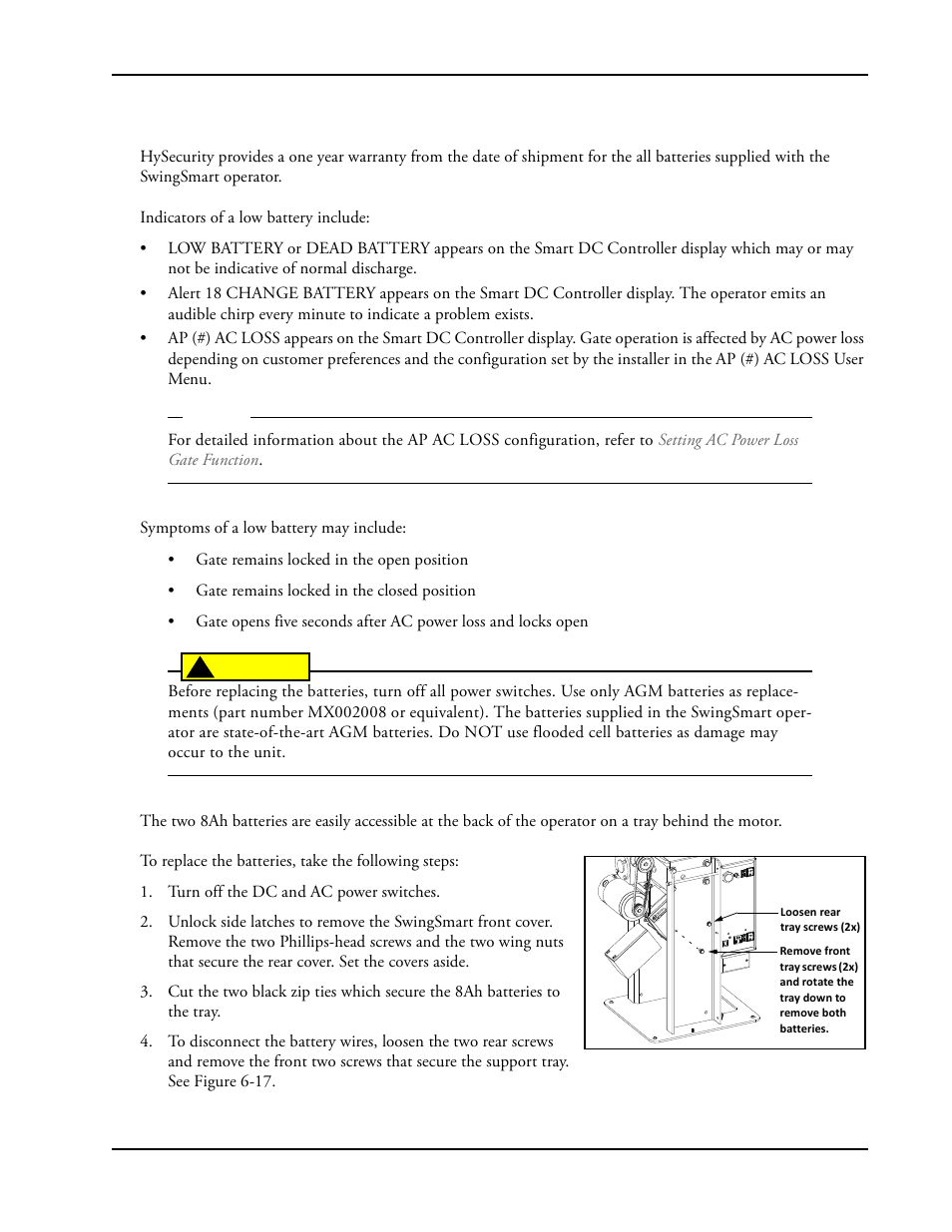 Dc battery replacement -31, Dc battery replacement, Dc b | Controlled Products Systems Group SWINGSMART DC 20 User Manual | Page 129 / 136