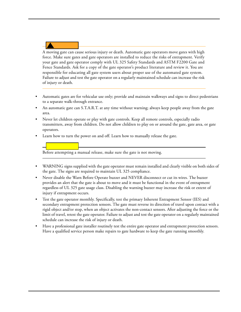 Safety standards - owner/user responsibility | Controlled Products Systems Group SWINGSMART DC 20 User Manual | Page 15 / 136