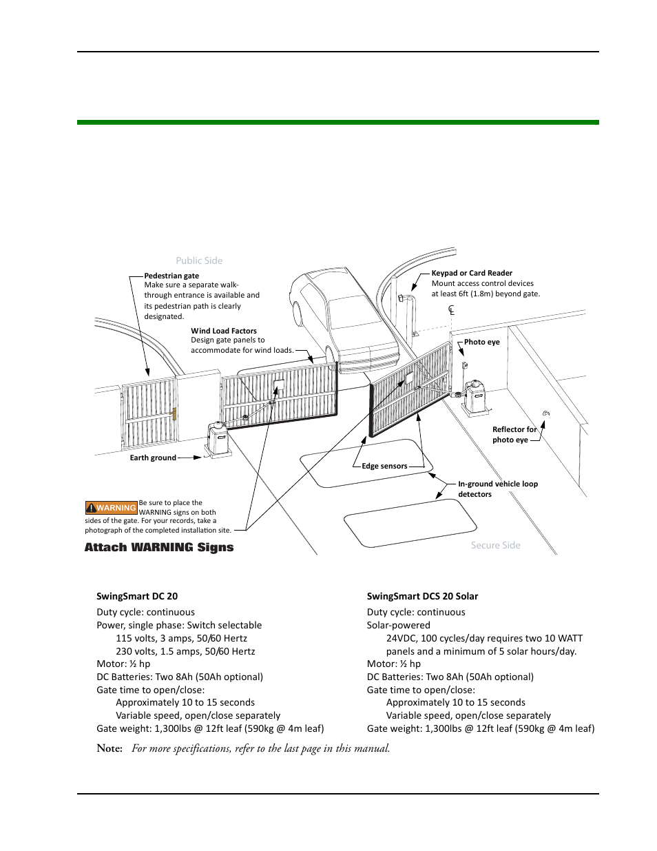 Chapter 1: installation, Verview, Lanning | Installation, Chapter 1 s | Controlled Products Systems Group SWINGSMART DC 20 User Manual | Page 23 / 136