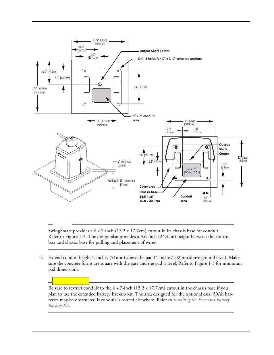 Caution | Controlled Products Systems Group SWINGSMART DC 20 User Manual | Page 25 / 136