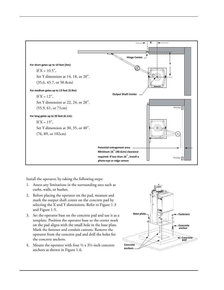 Ounting, Perator, Mounting the operator | Controlled Products Systems Group SWINGSMART DC 20 User Manual | Page 28 / 136