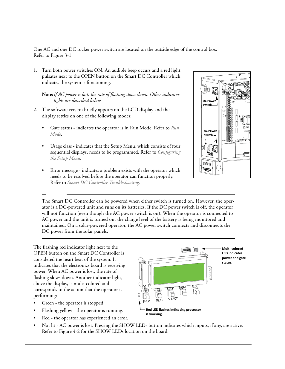 Turning both power switches on -2, Turning both power switches on | Controlled Products Systems Group SWINGSMART DC 20 User Manual | Page 54 / 136