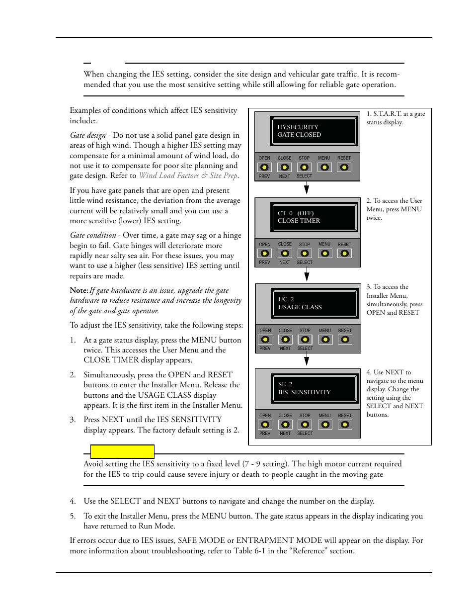 Caution | Controlled Products Systems Group SWINGSMART DC 20 User Manual | Page 71 / 136