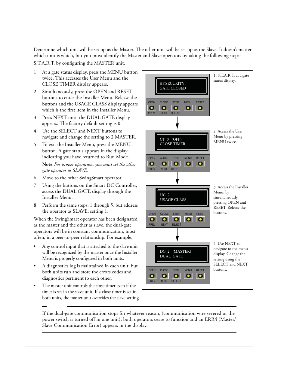 Aster, Lave, Etup | Controlled Products Systems Group SWINGSMART DC 20 User Manual | Page 98 / 136