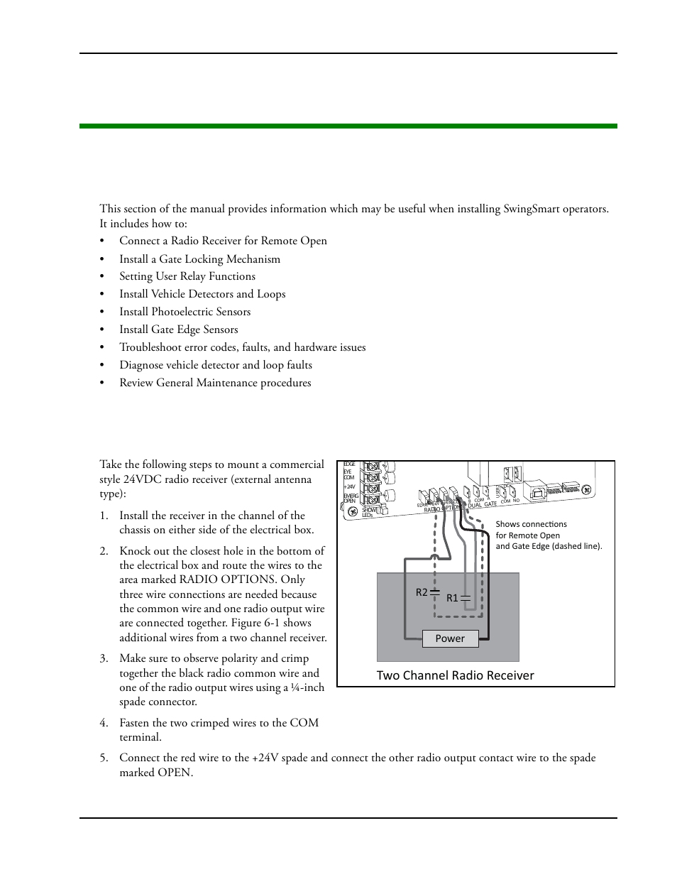 Chapter 6: reference, Onnecting, Adio | Eceiver, Emote, The “reference” s, Reference, Chapter 6 | Controlled Products Systems Group SWINGSMART DC 20 User Manual | Page 99 / 136