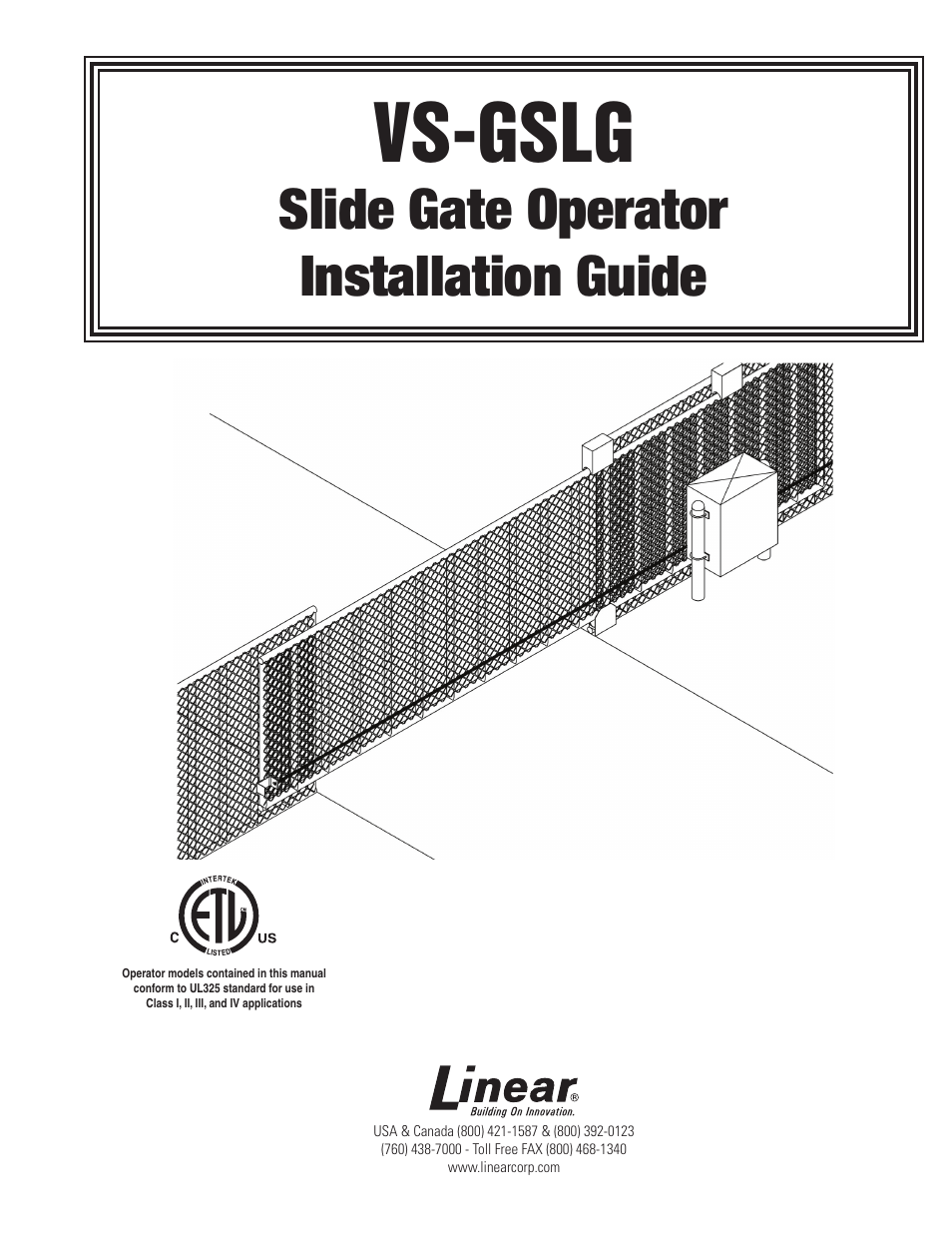 Controlled Products Systems Group VS-GSLG-111 User Manual | 36 pages