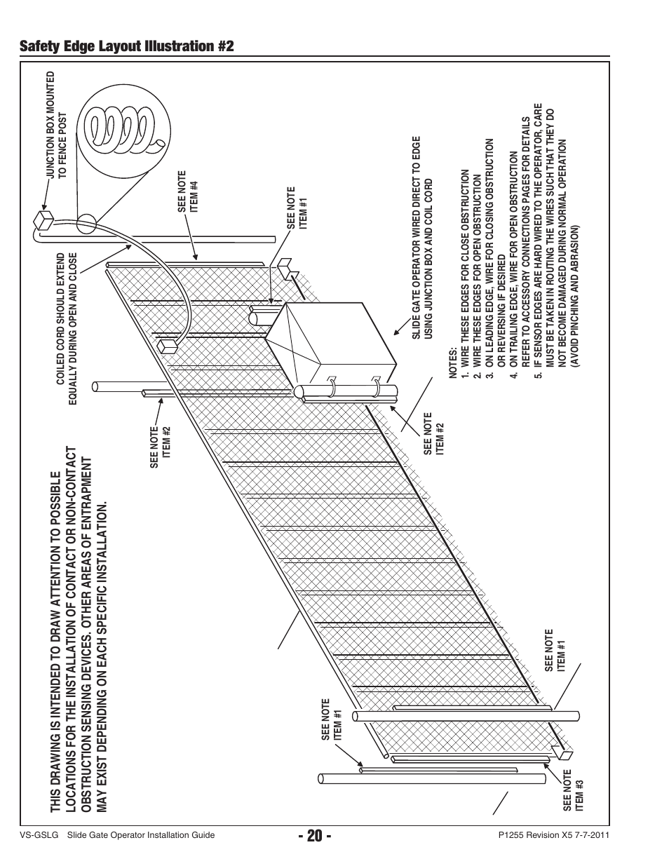 Safety edge layout illustration #2 | Controlled Products Systems Group VS-GSLG-111 User Manual | Page 22 / 36