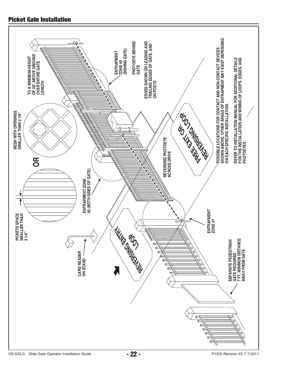 Picket gate installation | Controlled Products Systems Group VS-GSLG-111 User Manual | Page 24 / 36