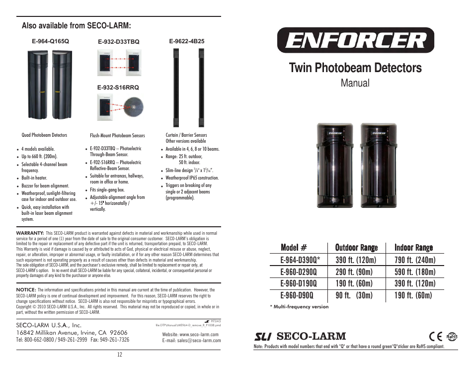 Controlled Products Systems Group E-960-D190Q User Manual | 6 pages
