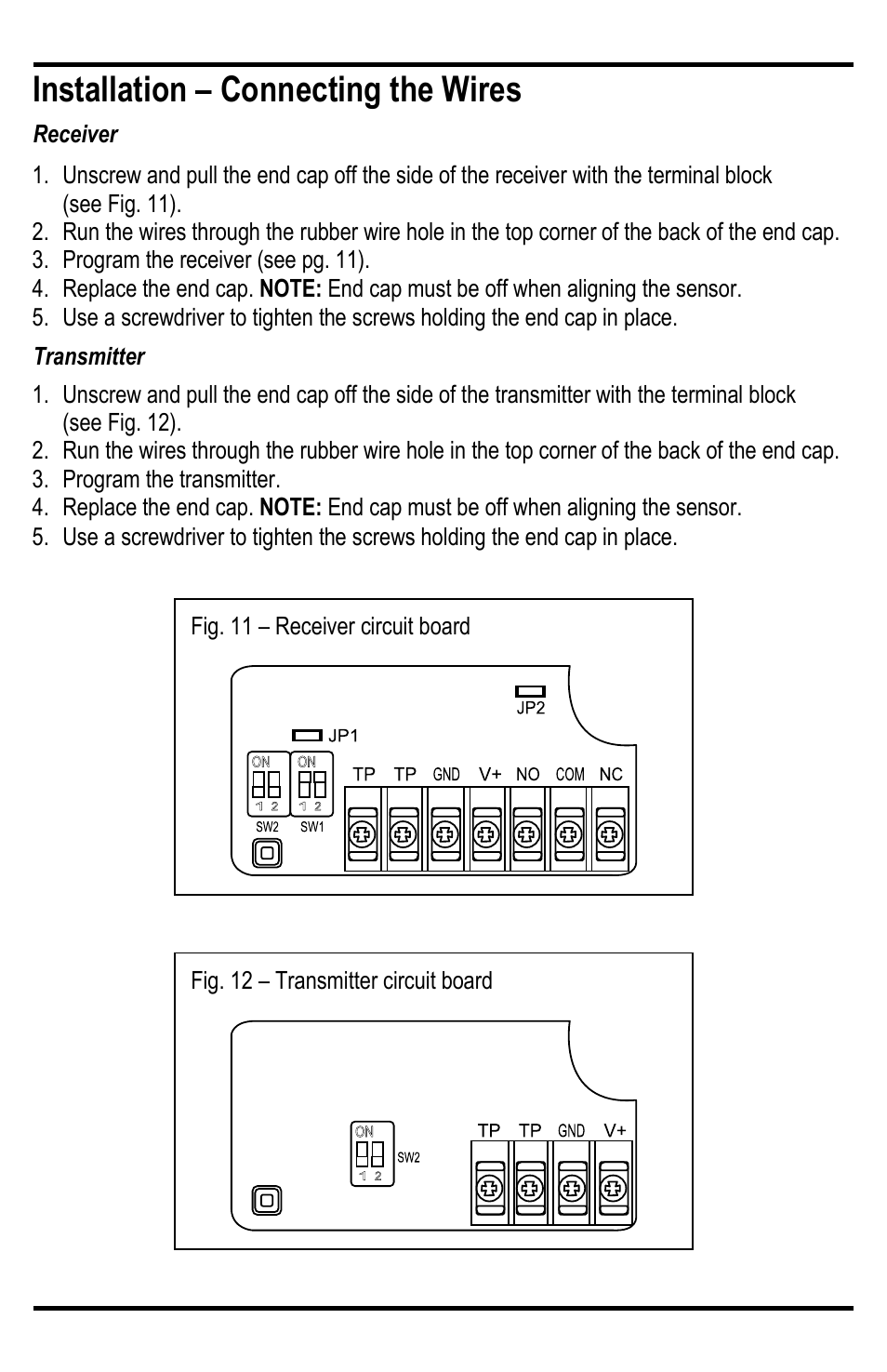 Installation – connecting the wires | Controlled Products Systems Group E-9643-4B190Q User Manual | Page 9 / 12