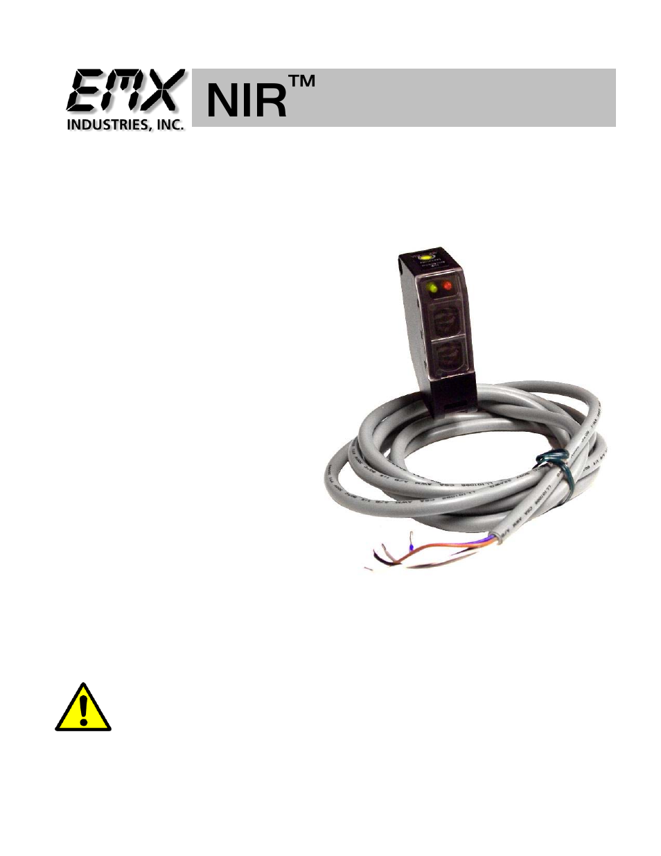 Controlled Products Systems Group NIR User Manual | 4 pages