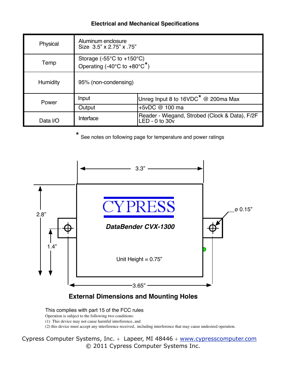 Controlled Products Systems Group CVX-1300 User Manual | Page 2 / 28
