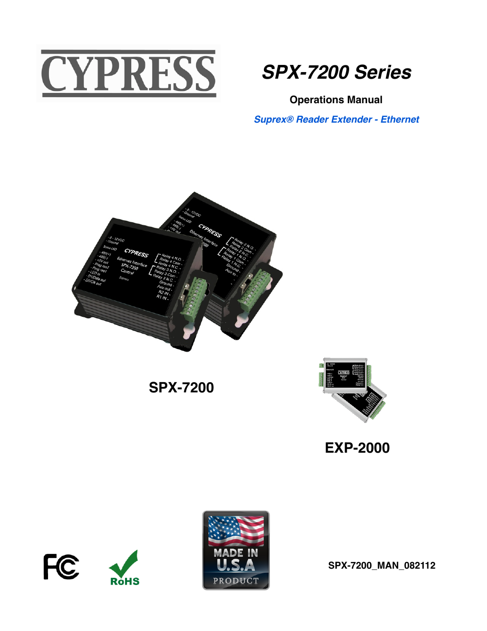 Controlled Products Systems Group SPX-7200 User Manual | 22 pages