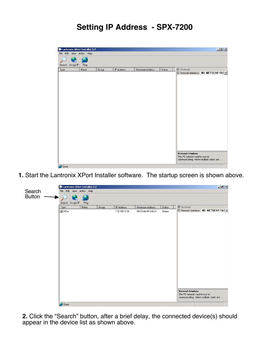 Setting ip address - spx-7200 | Controlled Products Systems Group SPX-7200 User Manual | Page 9 / 22