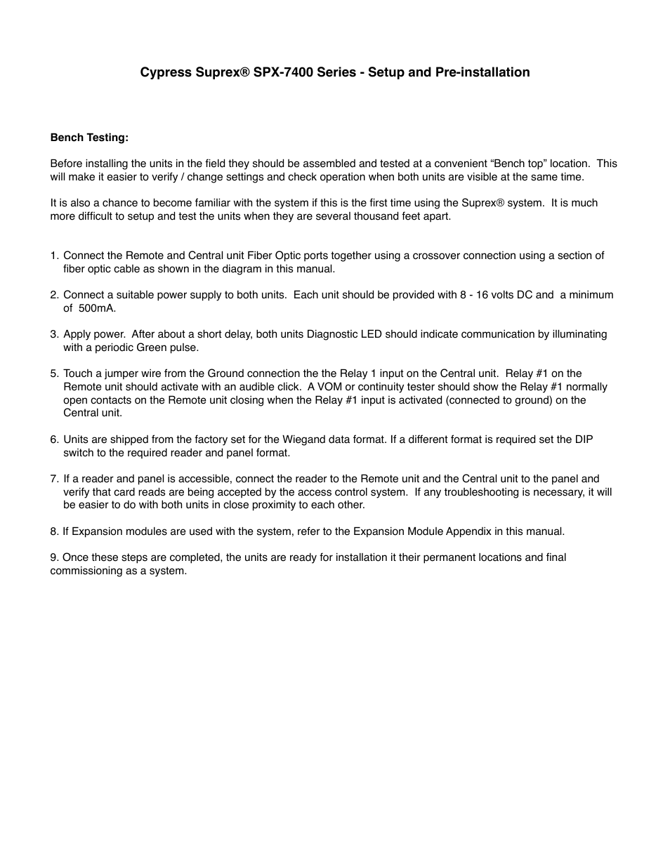 Controlled Products Systems Group SPX-7400 User Manual | Page 8 / 18