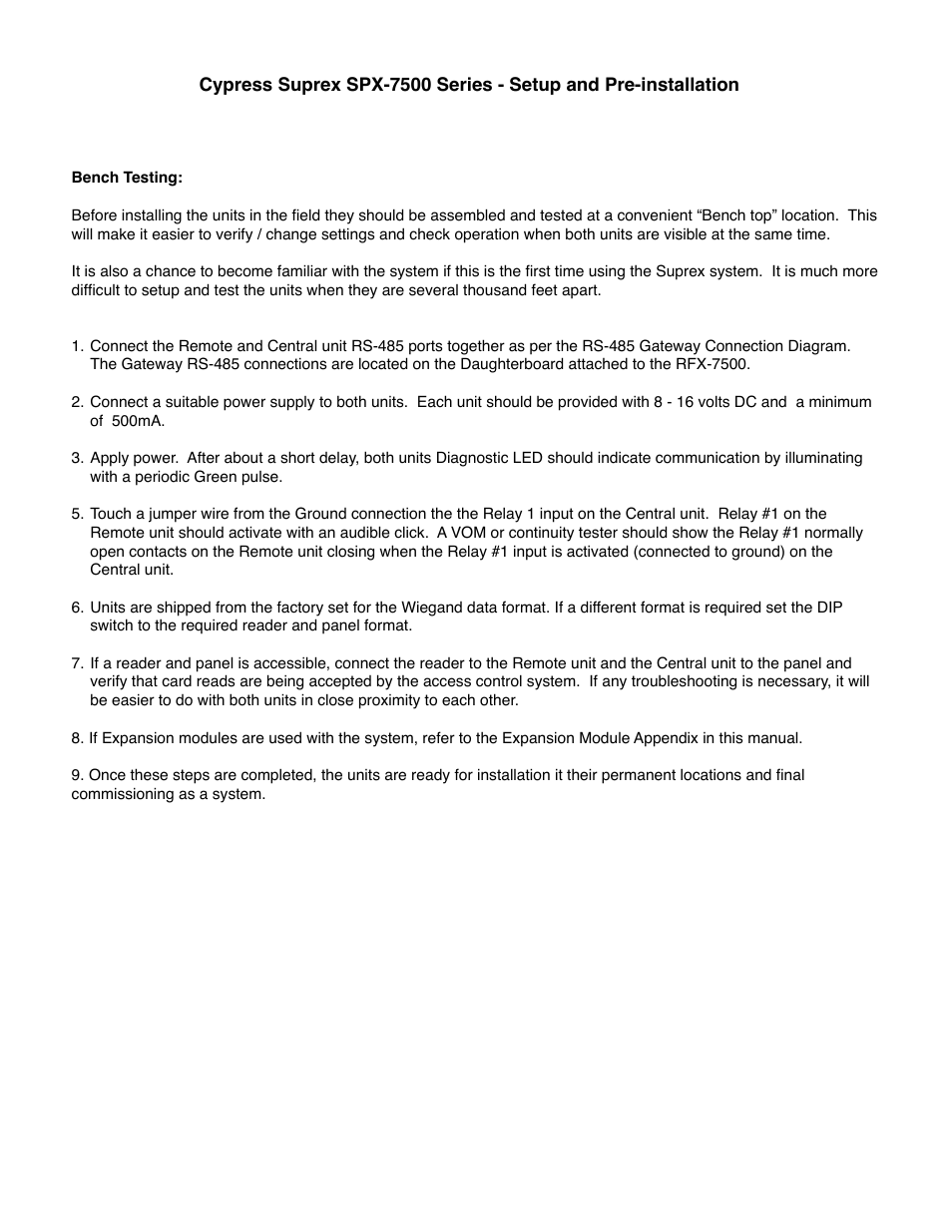 Controlled Products Systems Group SPX-7500 User Manual | Page 7 / 17
