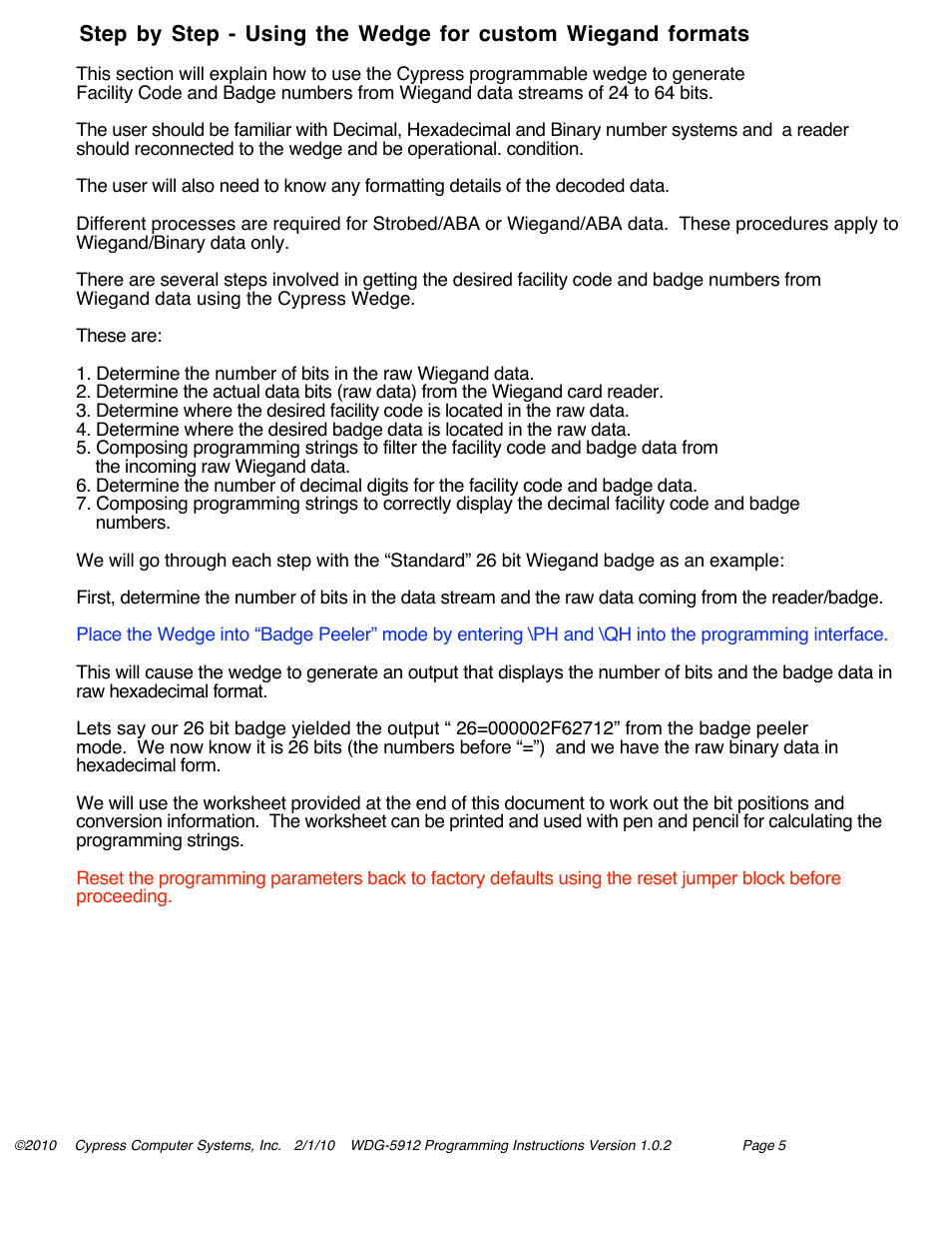 Controlled Products Systems Group WDG-5912 User Manual | Page 11 / 37