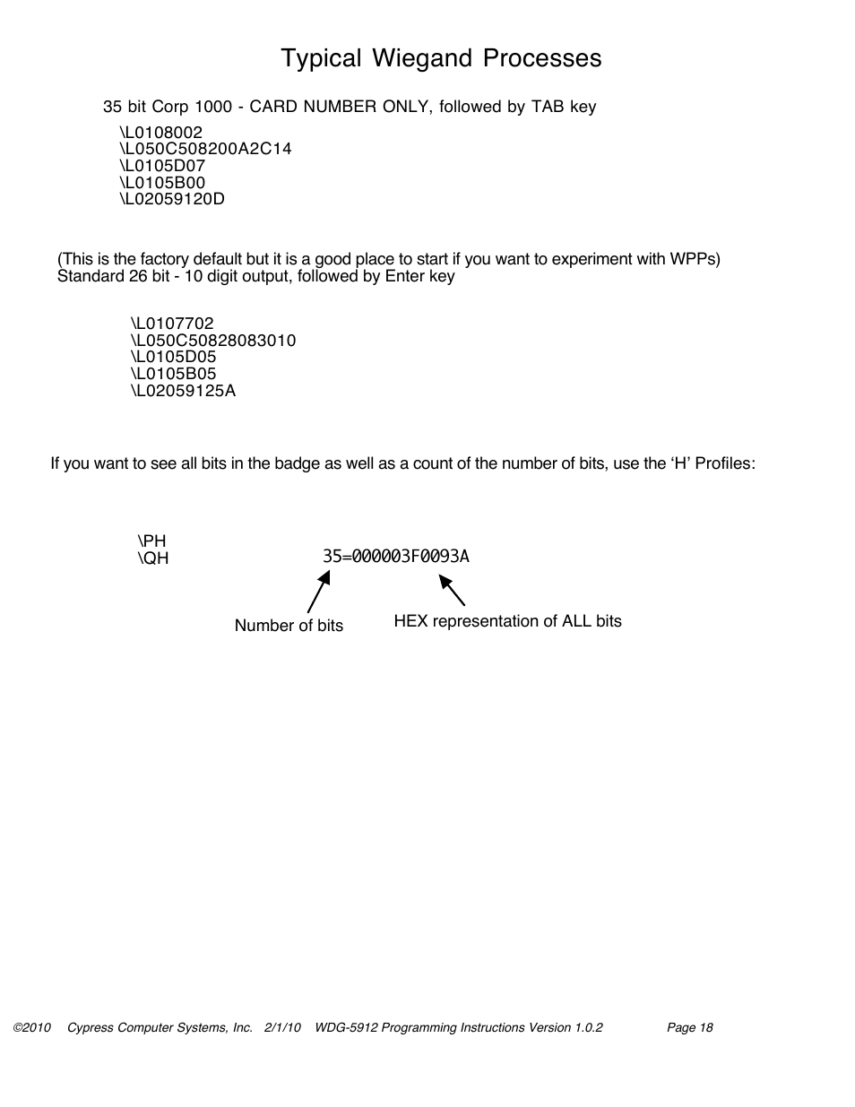Typical wiegand processes | Controlled Products Systems Group WDG-5912 User Manual | Page 24 / 37