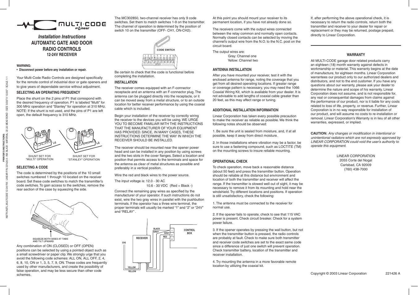 Controlled Products Systems Group 109950 User Manual | 1 page