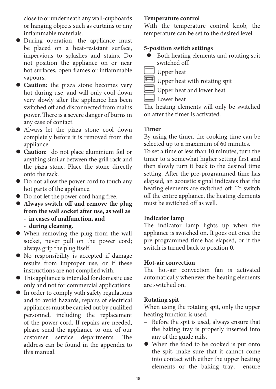 SEVERIN TO 2036 User Manual | Page 10 / 66