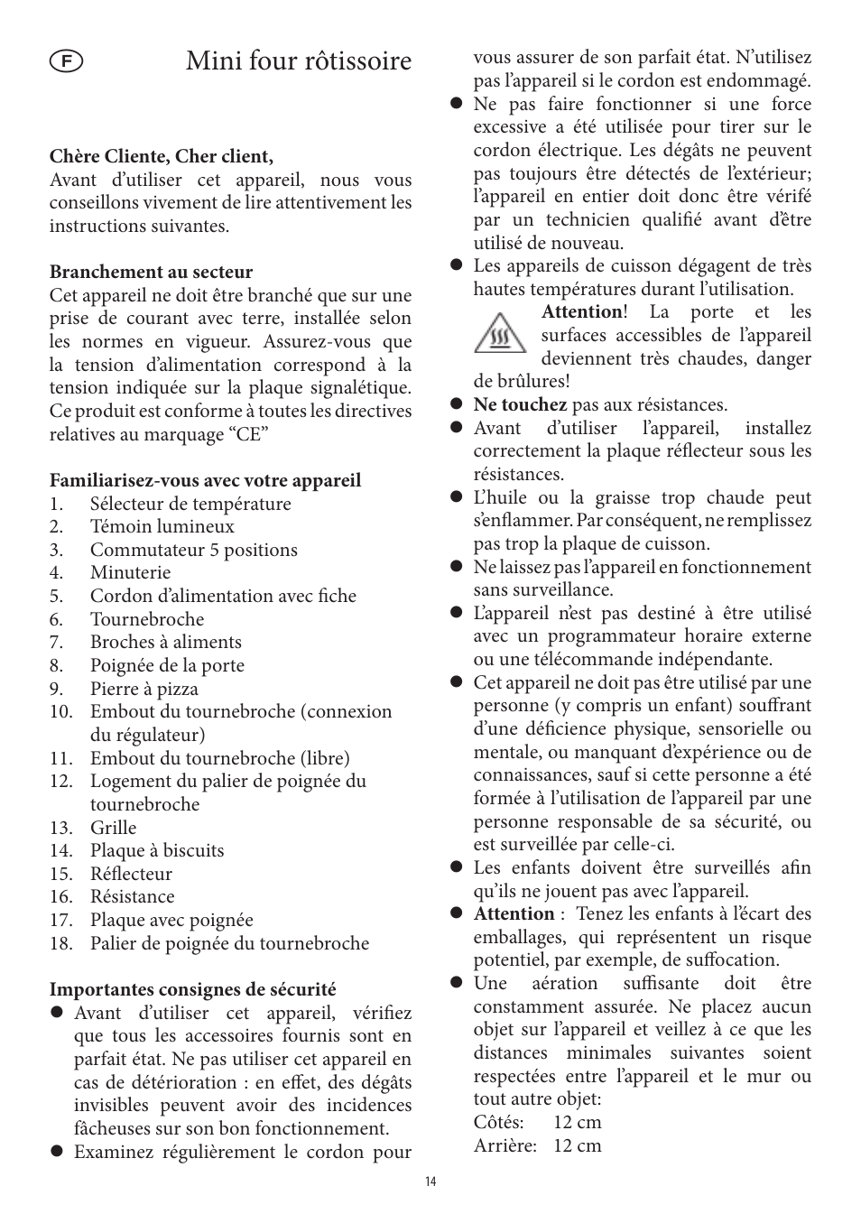 Mini four rôtissoire | SEVERIN TO 2036 User Manual | Page 14 / 66